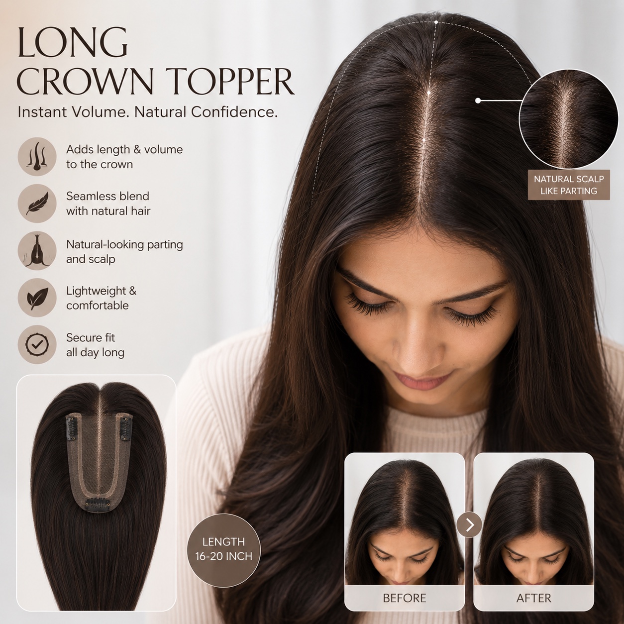 Long Crown Topper · 2" × 6" - Image 2